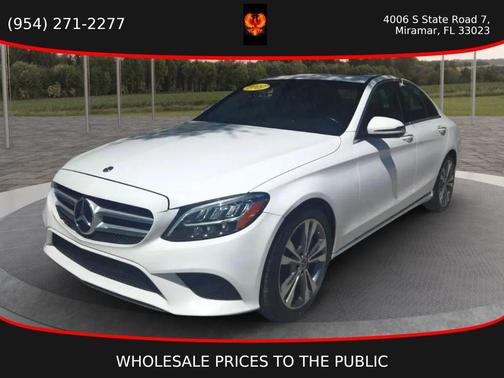 White 2019 Mercedes-Benz C-Class C 300 Sedan 4D