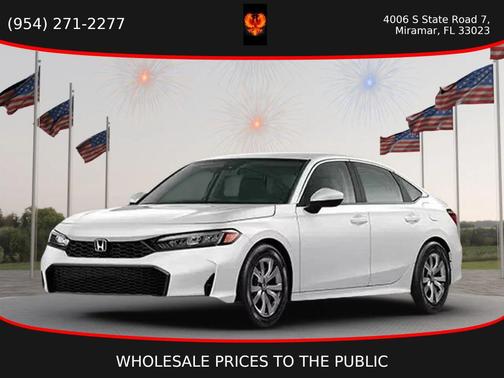 Platinum White Pearl 2026 Honda Civic LX