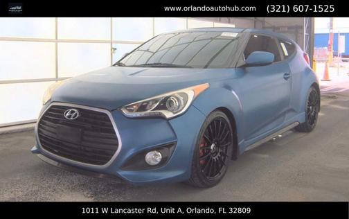 Matte Blue 2016 Hyundai Veloster Turbo Rally Edition