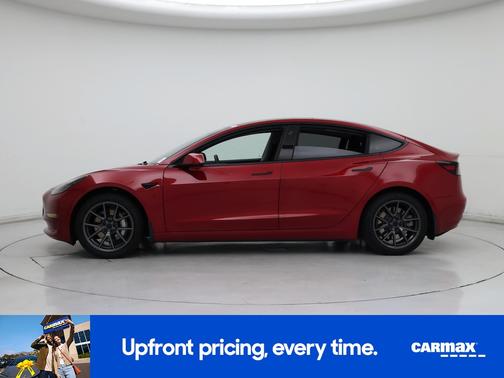 Red 2021 Tesla Model 3 Standard Range Plus