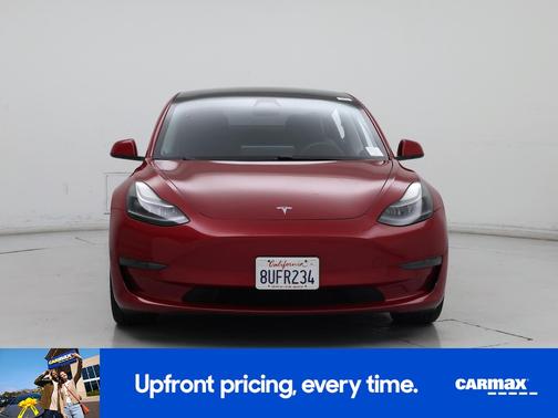Red 2021 Tesla Model 3 Standard Range Plus