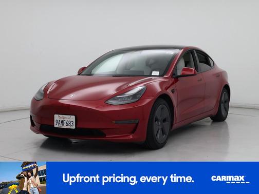 Red 2022 Tesla Model 3