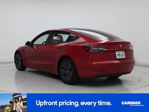 Red 2022 Tesla Model 3