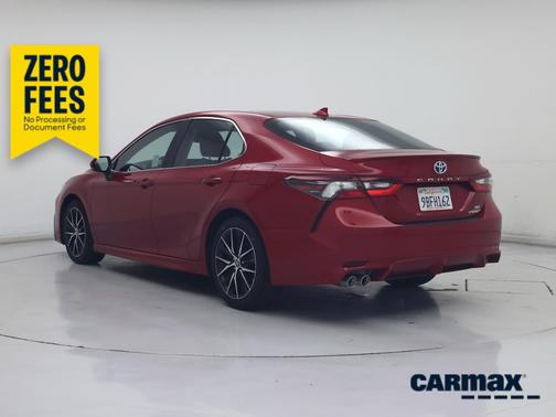 Red 2022 Toyota Camry Hybrid SE