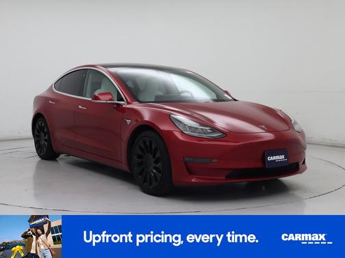 Red 2020 Tesla Model 3 Performance
