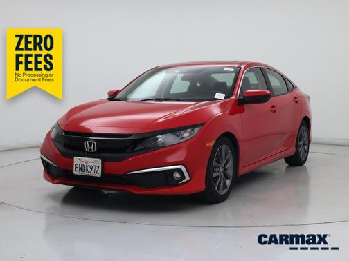Red 2019 Honda Civic EX