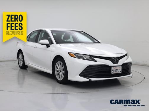 White 2019 Toyota Camry LE