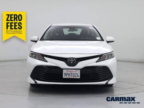 White 2019 Toyota Camry LE