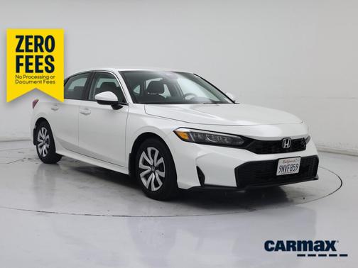 White 2025 Honda Civic LX