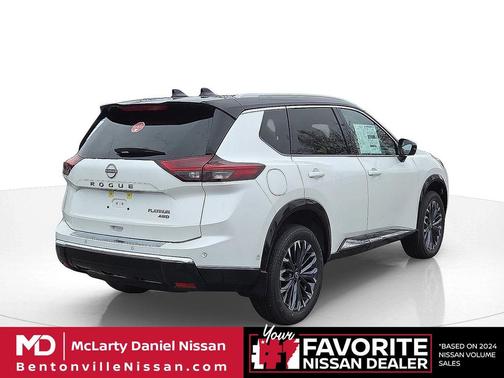 Everest White Pearl/Super Black 2026 Nissan Rogue Platinum