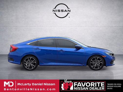 Aegean Blue Metallic 2020 Honda Civic Sport