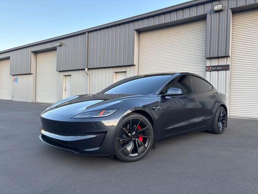 Stealth Grey 2025 Tesla Model 3 Performance