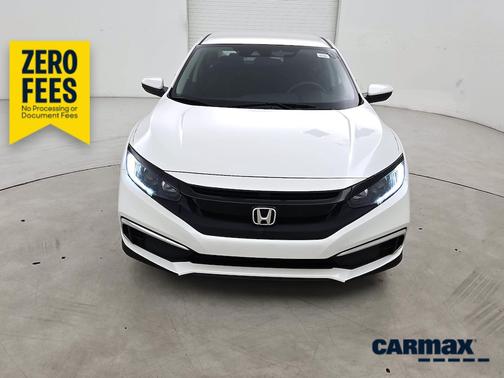 White 2019 Honda Civic LX