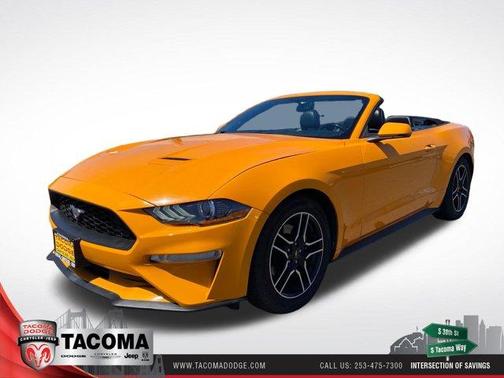 Orange 2018 Ford Mustang EcoBoost Premium