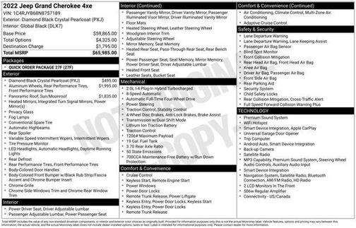 Diamond Black 2022 Jeep Grand Cherokee 4xe Base