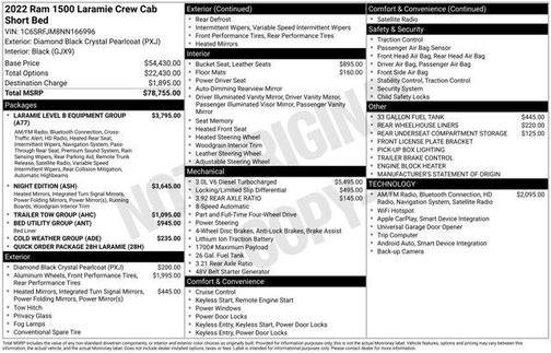 Diamond Black 2022 RAM 1500 Laramie