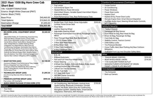 Bright White Clearcoat 2021 RAM 1500 Big Horn