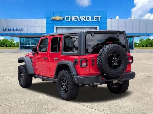 Firecracker Red Clearcoat 2025 Jeep Wrangler 4xe Willys