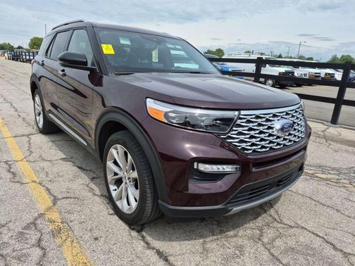 Red Metallic 2023 Ford Explorer Platinum