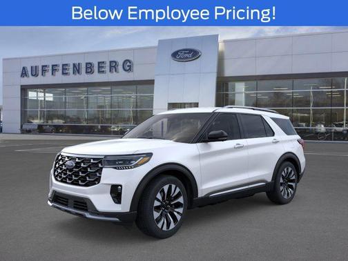 White Metallic 2026 Ford Explorer Platinum