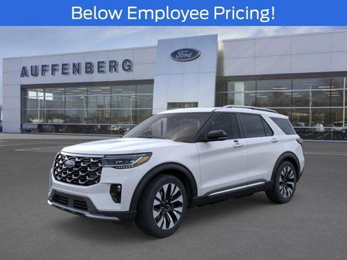 Space White Metallic 2026 Ford Explorer Platinum