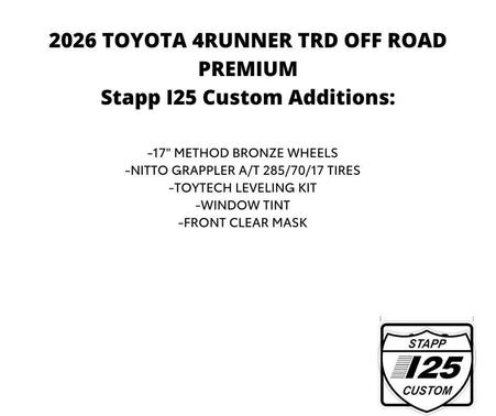 2026 Toyota 4Runner TRD Off Road Premium