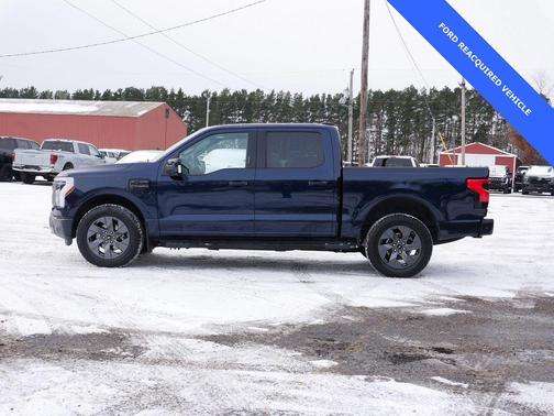 Antimatter Blue Metallic 2022 Ford F-150 Lightning LARIAT