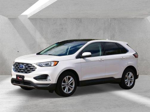 White Platinum Clearcoat Metallic 2019 Ford Edge SEL