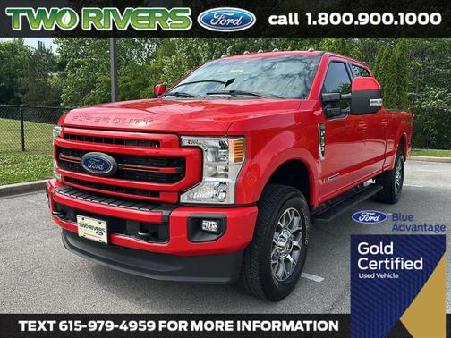 Red 2022 Ford F-250 Lariat Truck