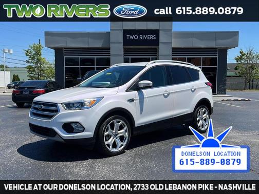 White Platinum Tri-Coat Metallic 2019 Ford Escape Titanium