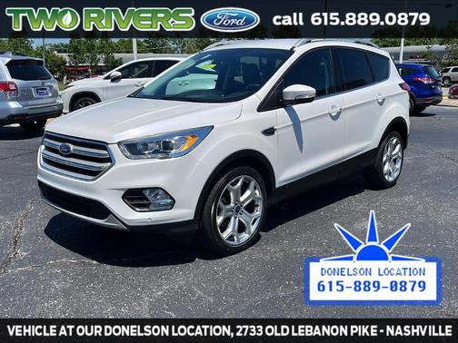 White Platinum Tri-Coat Metallic 2019 Ford Escape Titanium
