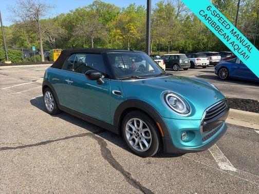 Caribbean Aqua Metallic 2021 MINI Convertible Cooper