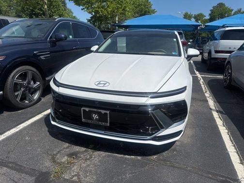 Serenity White 2025 Hyundai SONATA Hybrid Limited
