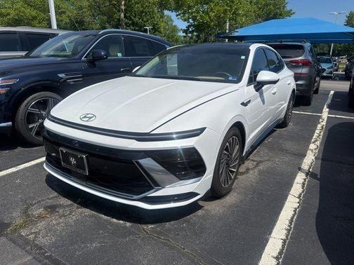 Serenity White 2025 Hyundai SONATA Hybrid Limited