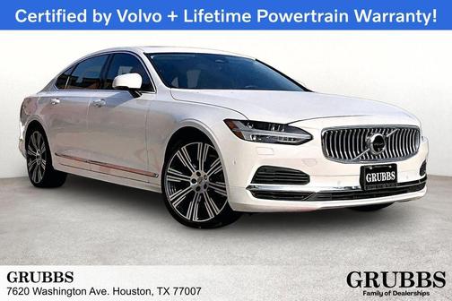 White 2024 Volvo S90 Recharge Plug-In Hybrid T8 Ultimate