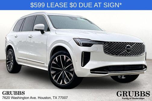 Crystal White Pearl 2026 Volvo XC90 Plug-In Hybrid T8 Plus 6-Seater