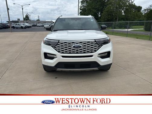 Star White Metallic Tri-Coat 2024 Ford Explorer Platinum