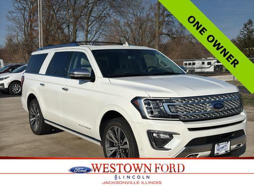 Star White Metallic Tri-Coat 2021 Ford Expedition Max Platinum