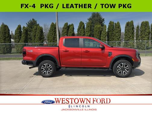 Hot Pepper Red Metallic Tinted Clearcoat 2024 Ford Ranger LARIAT