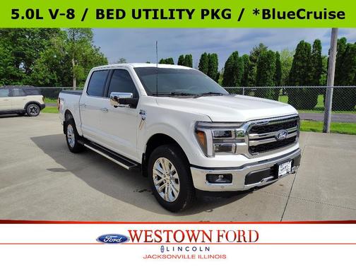 Star White Metallic Tri-Coat 2025 Ford F-150 Lariat