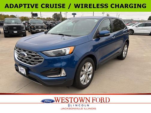 Atlas Blue Metallic 2024 Ford Edge Titanium