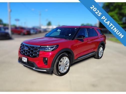 Rapid Red Metallic Tinted Clearcoat 2025 Ford Explorer Platinum