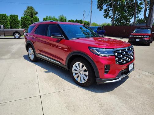 Rapid Red Metallic Tinted Clearcoat 2025 Ford Explorer Platinum