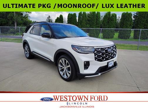 Star White Metallic Tri-Coat 2025 Ford Explorer Platinum