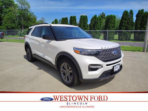 Star White Metallic Tri-Coat 2023 Ford Explorer XLT