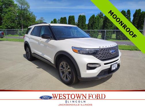 Star White Metallic Tri-Coat 2023 Ford Explorer XLT