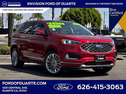 Rapid Red Metallic Tinted Clearcoat 2022 Ford Edge Titanium