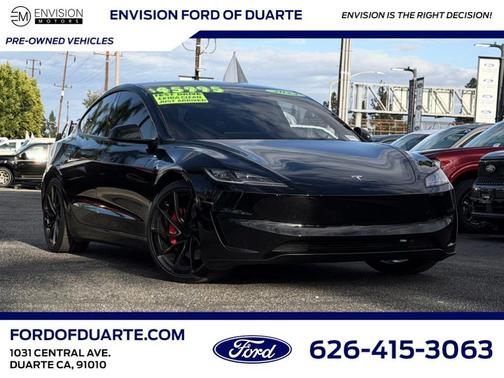 Black 2024 Tesla Model 3 Performance