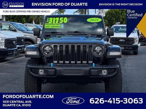 Black Clearcoat 2021 Jeep Wrangler Unlimited 4xe Rubicon