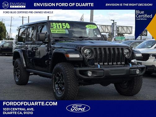 Black Clearcoat 2021 Jeep Wrangler Unlimited 4xe Rubicon